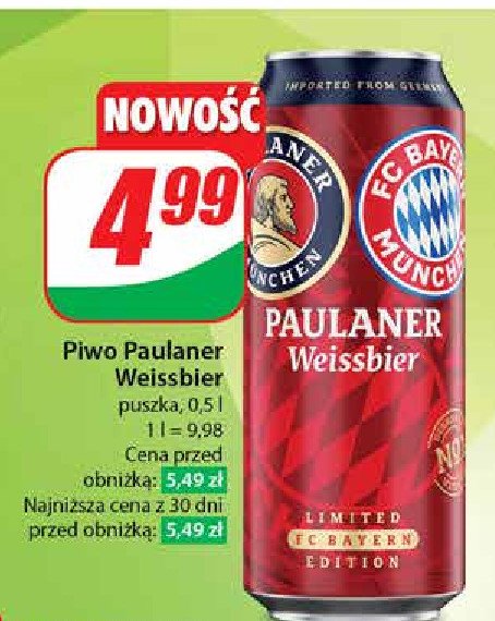 Piwo fc bayern edition Paulaner weissbier promocja