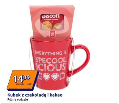 Kubek z czekoladą i kakao różne rodzaje promocja w Action
