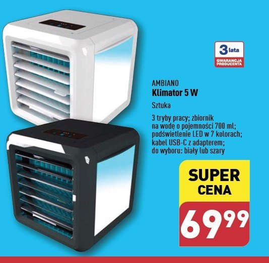 Klimator 3w1 z panelem led AMBIANO promocja
