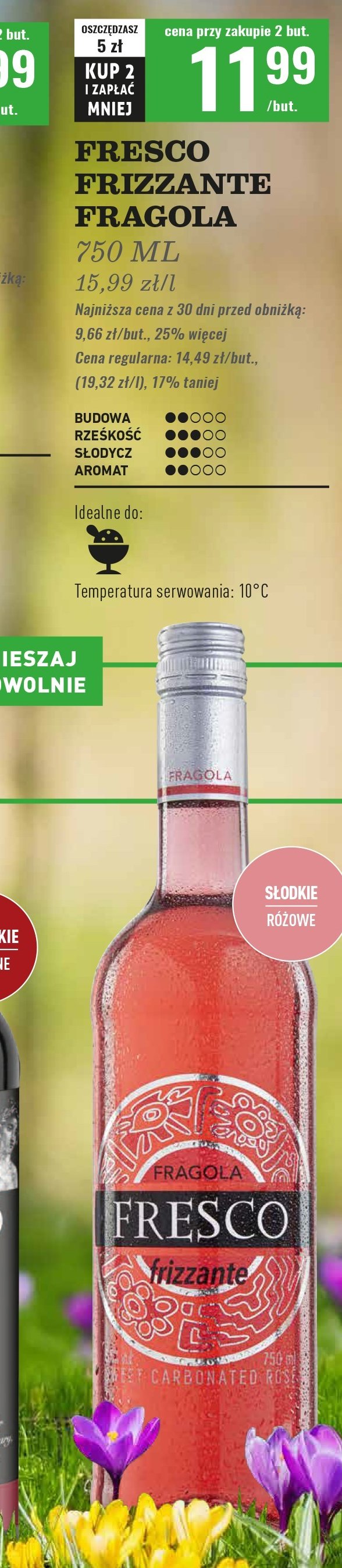 Wino Fresco frizzante rose promocja w Biedronka