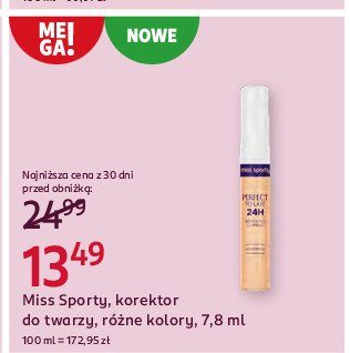 Korektor w płynie nr 001 Miss sporty perfect to last 24h promocja w Rossmann