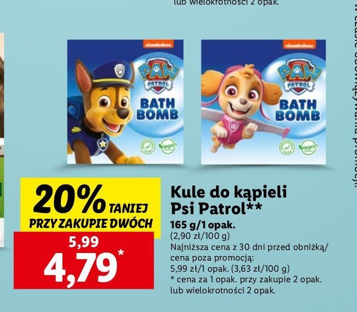 Kula do kąpieli psi patrol malina promocja