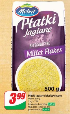 P艂atki b艂yskawiczne jaglane Melvit promocja