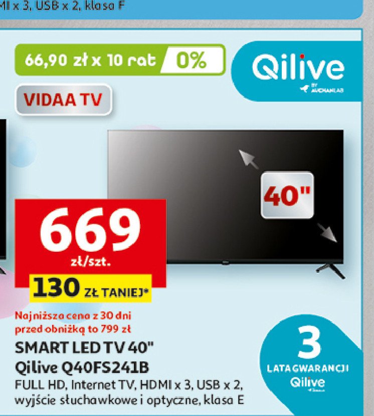 Telewizor q40fs241b Qilive promocja