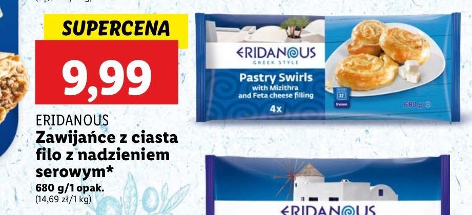 Zawijaniec z serem Eridanous promocja w Lidl