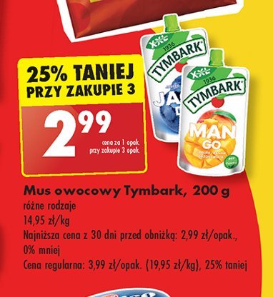 Mus jabłko- jagoda Tymbark promocja