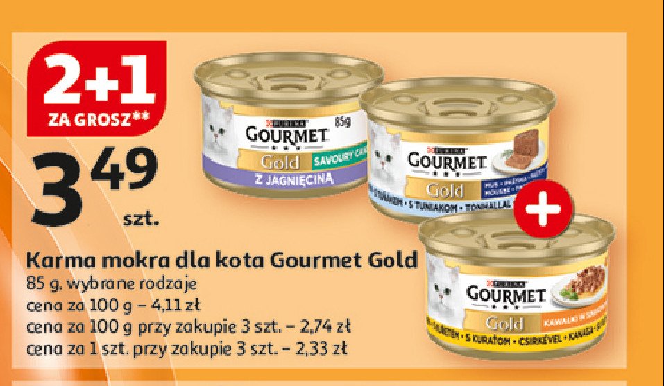 Karma dla kota z jagnięciną i zieloną fasolą Purina gourmet gold promocja