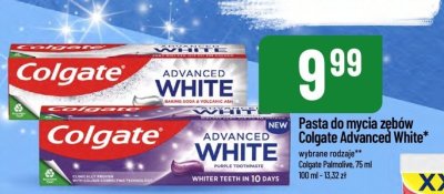 Pasta do zębów Advanced White wybrane rodzaje Colgate promocja w POLOmarket