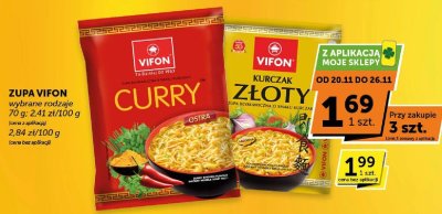 Zupa Vifon Curry i Kurczak Złoty wybrane rodzaje promocja w Euro Sklep