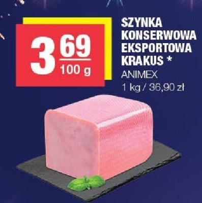 Szynka konserwowa eksportowa Krakuś Animex promocja w SPAR