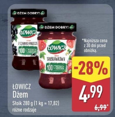 Dżem różne rodzaje promocja w Aldi