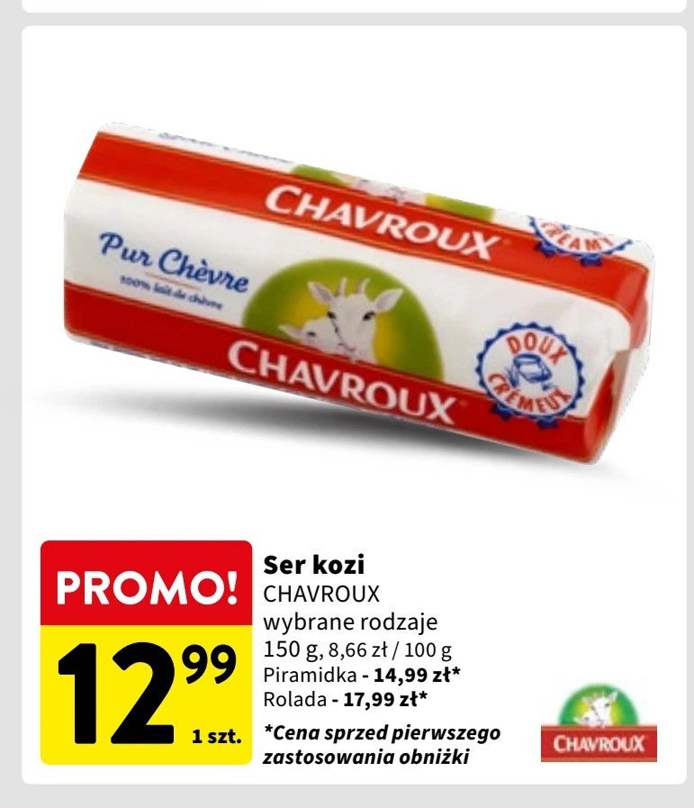 Rolada kozia pleśniowa promocja w Intermarche