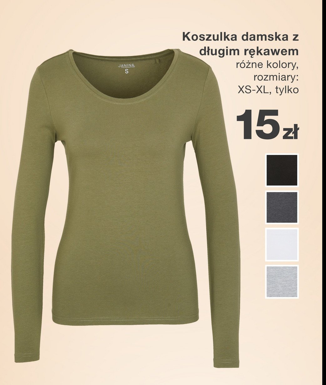 Koszulka damska z długim rękawem xs-xl promocja