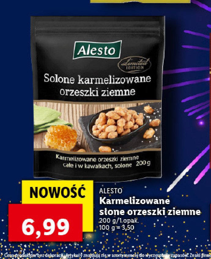 Słone karmelizowane orzeszki ziemne Alesto promocja