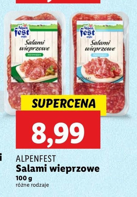 Salami austriackie Alpen fest promocja