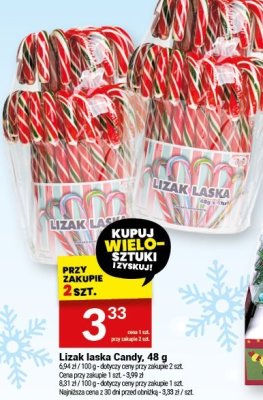Lizak laska Candy, 48 g promocja w Twój Market