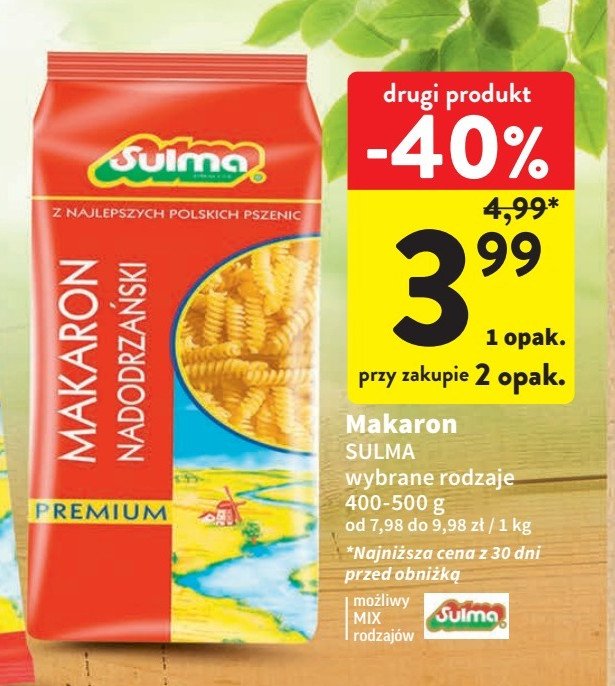 Makaron nadodrza艅ski premium Sulma promocja