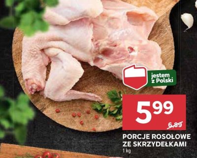 Porcje rosołowe ze skrzydełkami promocja w Stokrotka