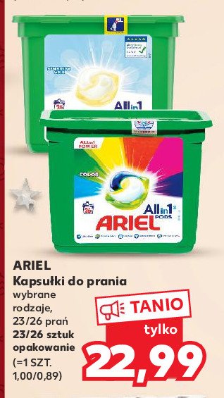 Kapsułki do prania sensitive Ariel all in 1 promocja
