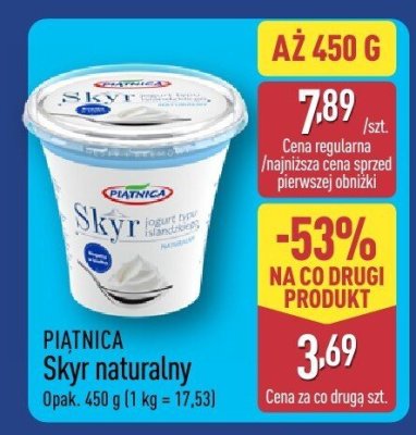 Jogurt naturalny skyr Wiodąca marka delisse promocja w Aldi