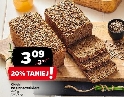 Chleb ze słonecznikiem promocja w Netto