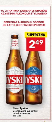 Piwo Tyskie Zero 0.0 500 ml butelka zwrotna promocja w LEWIATAN