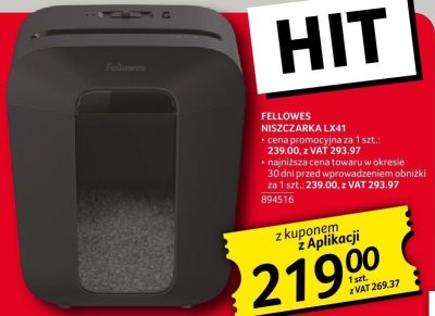 Niszczarka FELLOWES LX41 promocja w Selgros