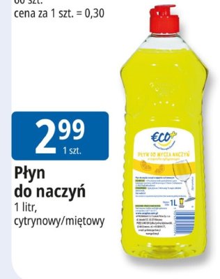 Płyn do naczyń cytrynowy/miętowy Eco promocja w Leclerc