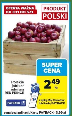 Jabłka Polskie odmiana RED PRINCE promocja w Carrefour Express