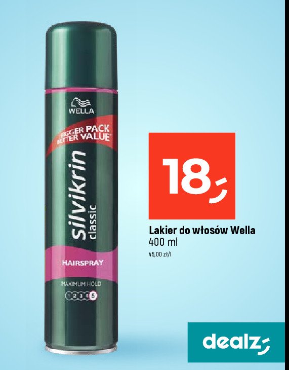 Lakier do w艂os贸w maximum hold 5 Wella silvikrin promocja