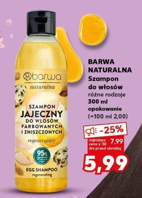 Szampon Barwa Naturalna do włosów różne rodzaje 300 ml promocja w Kaufland