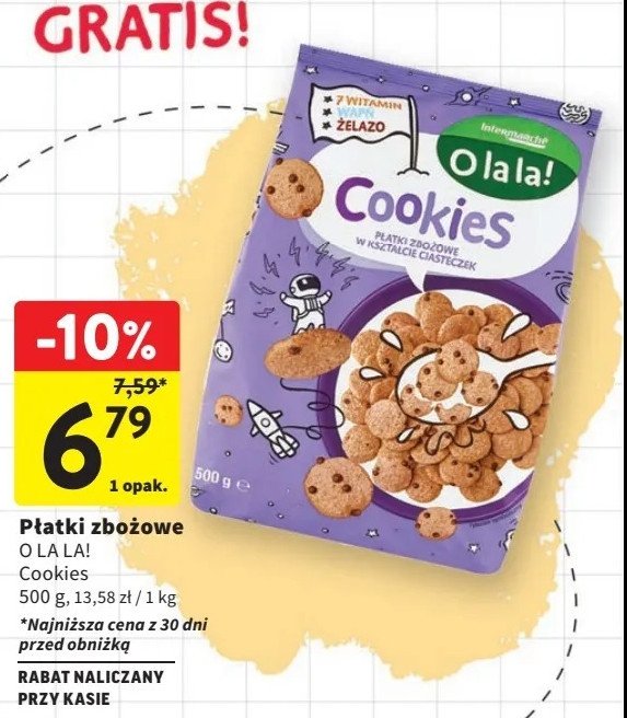 Płatki cookies O la la! promocja