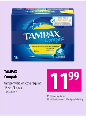 Tampony Compak higieniczne regular promocja w Hebe