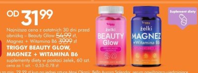 Triggy Beauty Glow Magnez + Witamina B6 suplement diety w postaci żelek promocja w Super-Pharm
