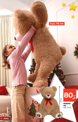 Maskotka miś wys. 70 cm promocja w Dealz