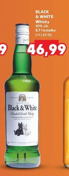 Whisky BLACK & WHITE promocja w Kaufland