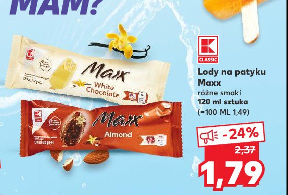 Lody almond K-classic maxx promocja