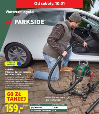 Odkurzacz Parkside do pracy na mokro i na sucho, 1300 W promocja w Lidl