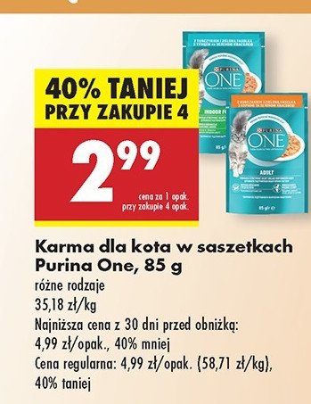 Karma dla kota Purina one promocja w Biedronka