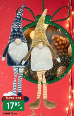 Ozdoba świąteczna gnom 76 cm promocja w bi1