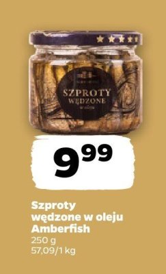 Szproty wędzone w oleju AmberFish promocja w Netto