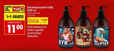 Żel pod prysznic LAQ, 500 ml promocja w Biedronka