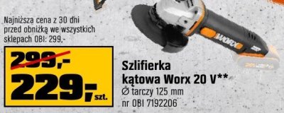 Szlifierka kątowa 20 V promocja w OBI
