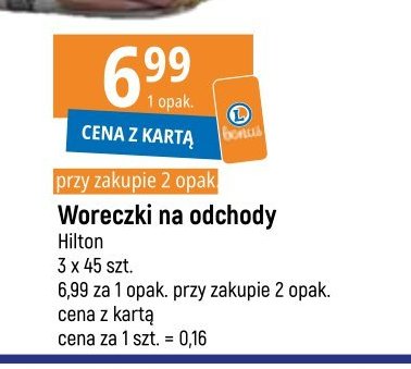 Woreczki na odchody Hilton promocja