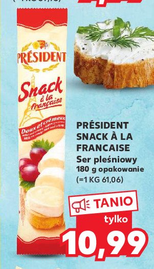 Ser snacking - roladka President promocja