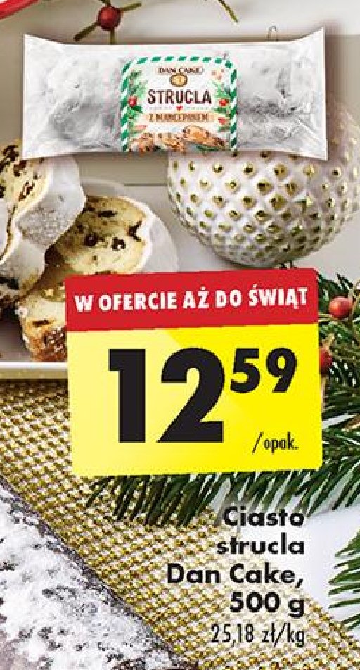 Strucla marcepanowa Dan cake promocja w Biedronka