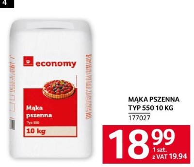 Mąka pszenna TYP 550 10 KG economy promocja w Selgros