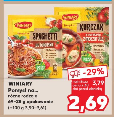 Kurczak we włoskim sosie z mozzarellą Winiary pomysł na ... promocja