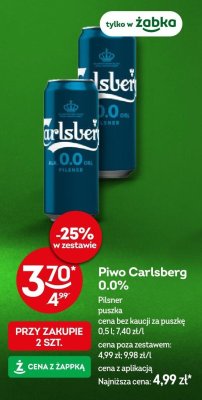 Piwo Carlsberg 0,0% Pilsner promocja w Żabka