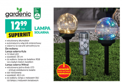 Lampa solarna kula Gardenic yard promocja